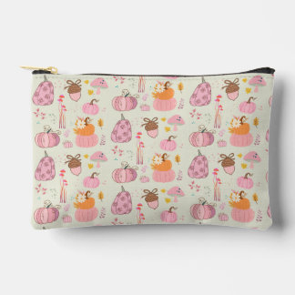 Pink Fall Accessory Pouch