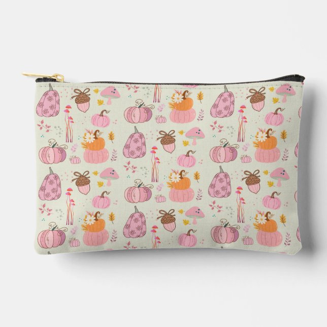 Pink Fall Accessory Pouch (Front)