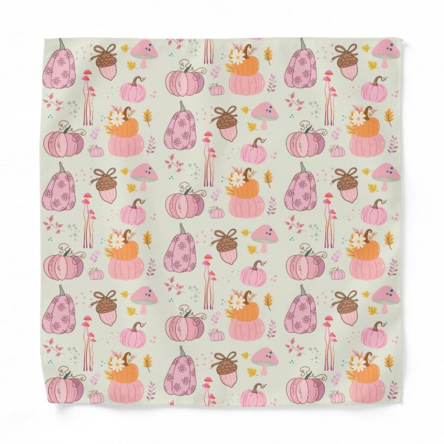  Pink Fall Bandana (Front)