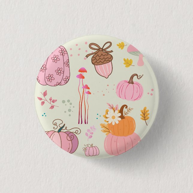 Pink Fall Button (Front)