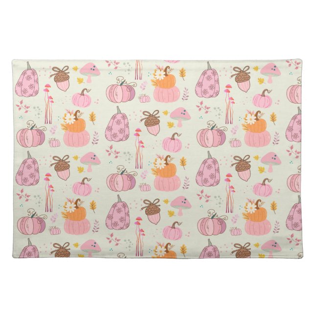  Pink Fall Cloth Placemat (Front)