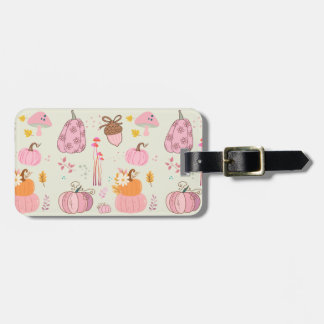 Pink Fall Luggage Tag
