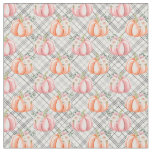 Pink Fall Pumpkin Pattern Fabric