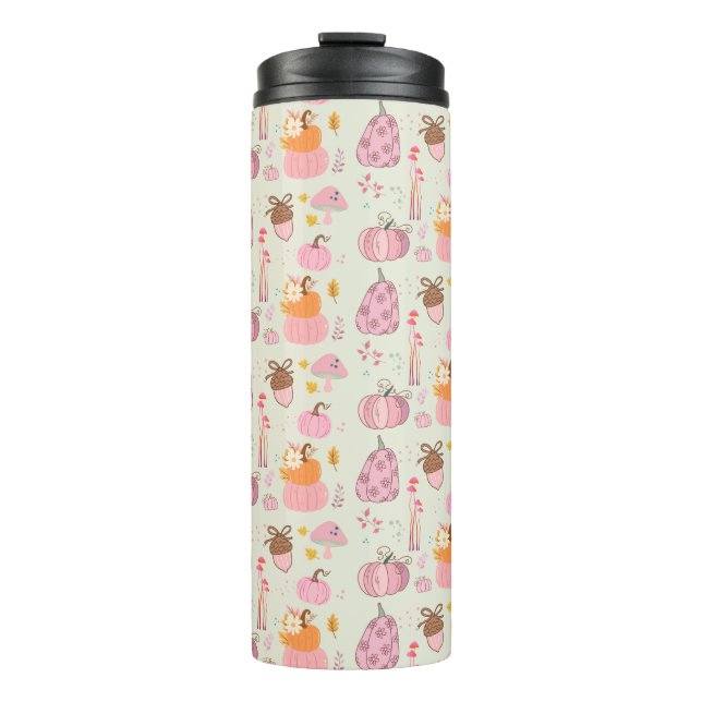  Pink Fall Thermal Tumbler (Front)
