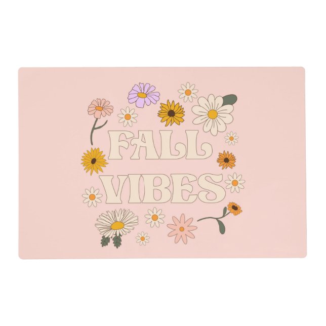 Pink Fall Vibes Placemat (Front)