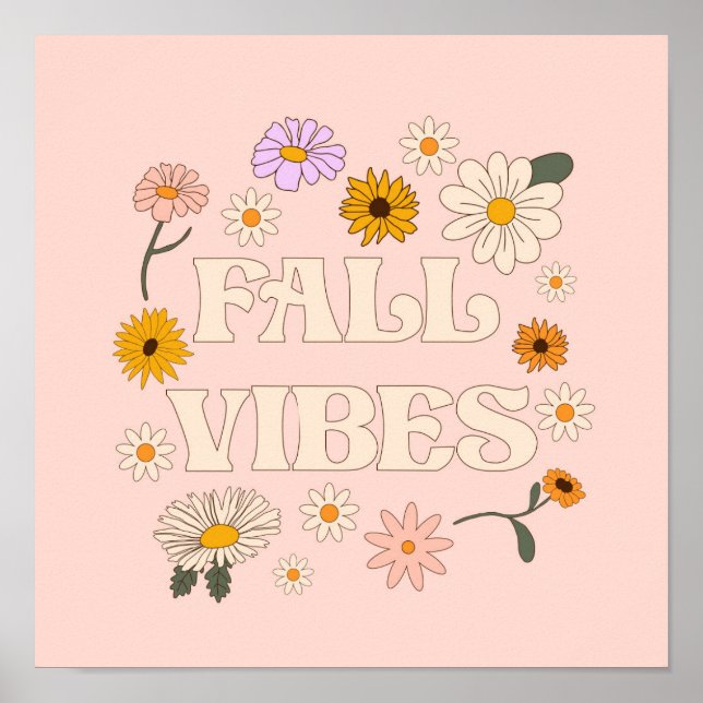 Pink Fall Vibes Poster (Front)