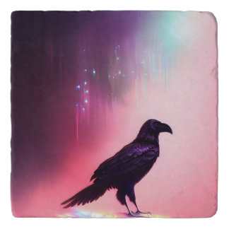 Pink Falls Raven Trivet