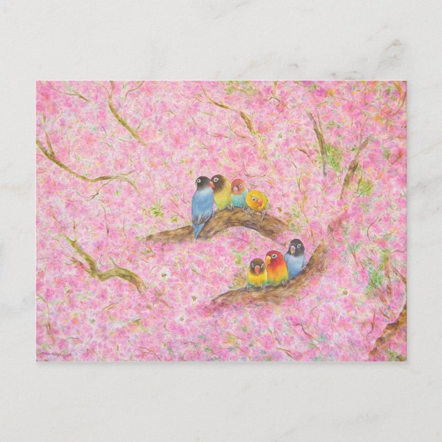 Pink Family Bliss Postcard (Front)