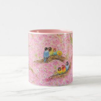 Pink Family Bliss Two-Tone Coffee Mug