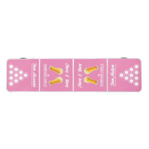 Pink Family Reunion Champions Team Beer Pong Table
