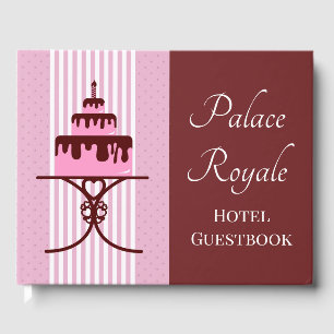 Pink fancy cake hotel Bed and Breakfast Guest Book