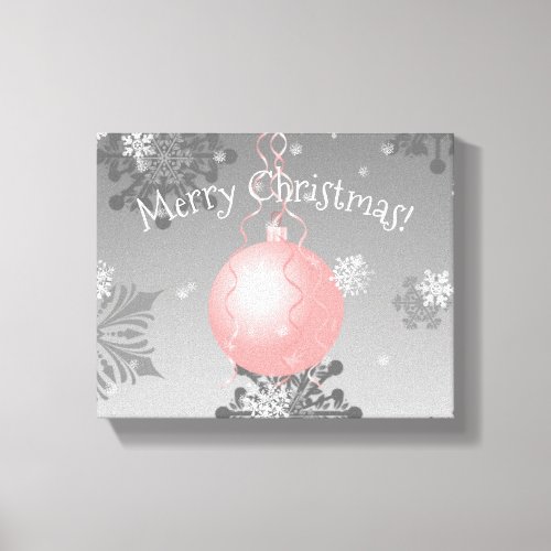 Pink Fancy Christmas Ornament Canvas Print