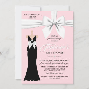 Pink Fancy Elegant Fashion Tiffany Baby Shower Invitation