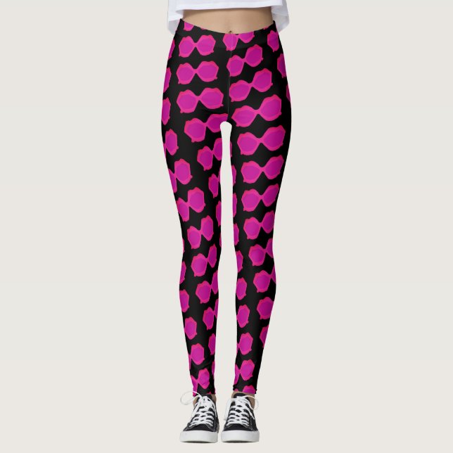 Pink Fancy Sunglasses Leggings (Front)