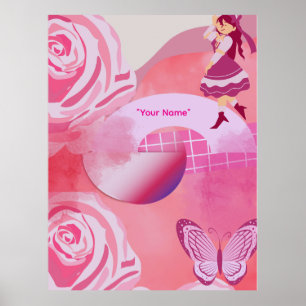 Pink Fantasy Aesthetic Dreamscape Poster