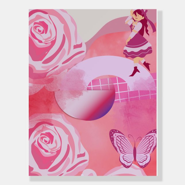 - Pink Fantasy Aesthetic dreamy feminine poster (Front)