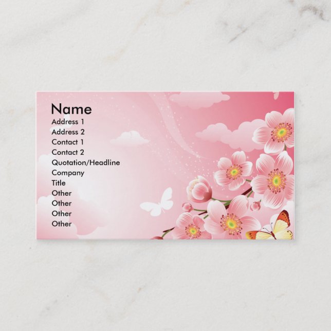 PINK FANTASY BUSINESS CARD (Front)