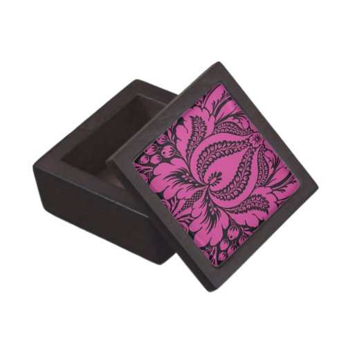 Pink Fantasy Floral Keepsake Box