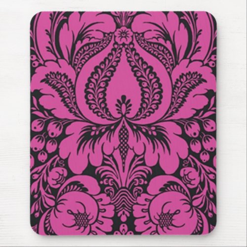 Pink Fantasy Floral Mouse Pad