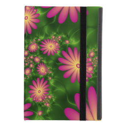 Pink Fantasy Flowers Modern Abstract Fractal Art iPad Mini 4 Case