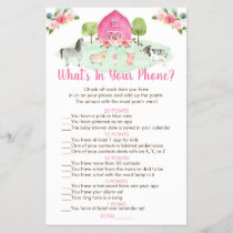 Pink Farm Floral What's In Your Phone Game