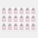 Pink fashion perfume bottle watercolor cute wrapping paper sheets