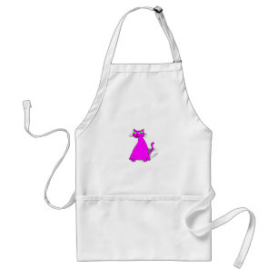 Pink Fat Cat Adult Apron