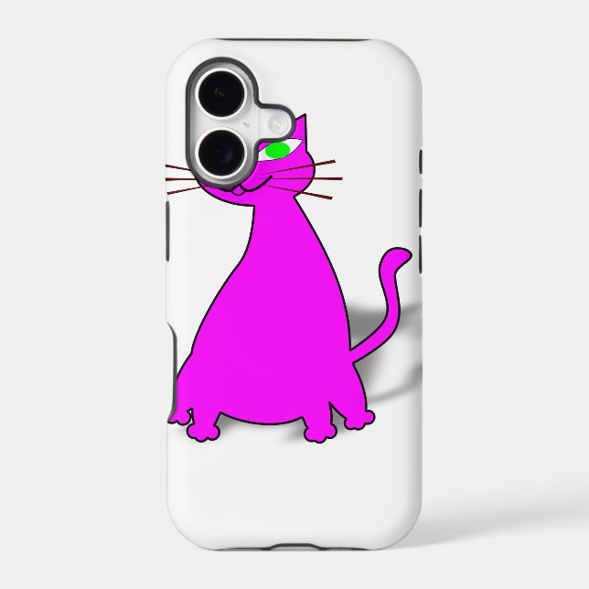 Pink Fat Cat Iphone Case (Back)