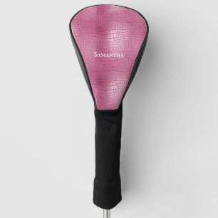 Pink Faux Alligator Animal Golf Head Cover