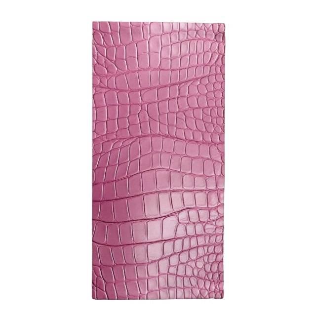 Pink Faux Alligator Animal Print Cloth Napkin (Half Fold)