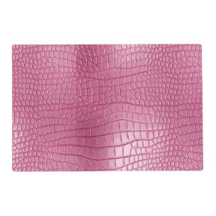 Pink Faux Alligator Animal Print Placemat