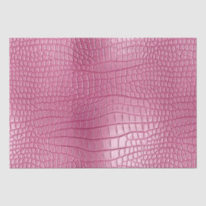Pink Faux Alligator Animal Print Tissue Paper