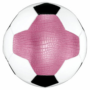 Pink Faux Alligator Animal  Soccer Ball