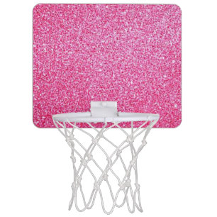 Pink Faux Dazzle Mini Basketball Goal-Design 1 Hoop