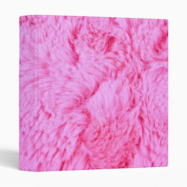 Pink Faux Fur Binder (Front/Spine)