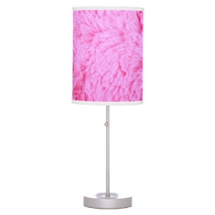 Pink Faux Fur Table Lamp