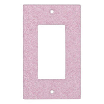 Pink Faux Glitter Baby Nursery Light Switch Cover