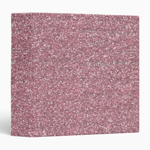 Pink Faux Glitter Binder