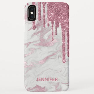 Pink Faux Glitter Drips iPhone 6.5 Case
