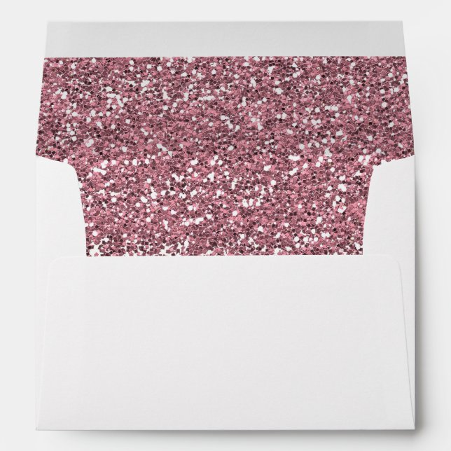 Pink Faux Glitter Envelope (Back (Bottom))