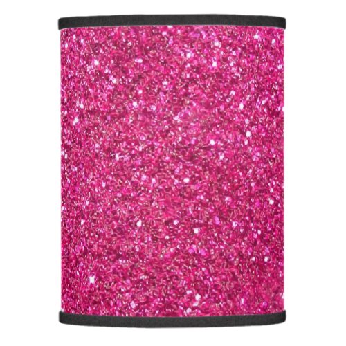 Pink Faux Glitter Lamp Shade