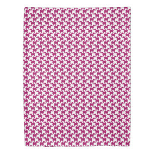 Pink Faux Houndstooth Choose color Duvet Cover 1