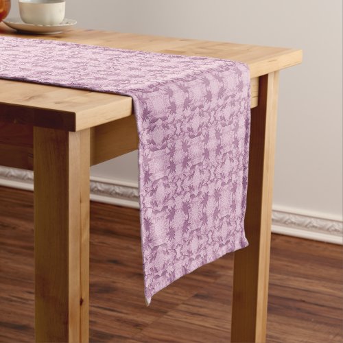 Pink Faux Lace  Short Table Runner