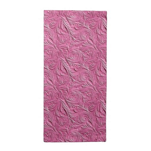 Pink Faux Leather  Cloth Napkin