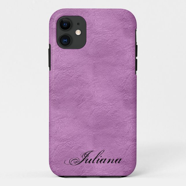 Pink Faux Leather look Pattern iPhone 5 Case (Back)
