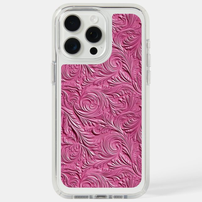 Pink Faux Leather Speck iPhone Case (Front (White Titanium))
