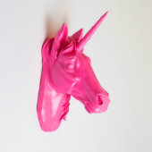 Pink Faux Unicorn Head (3/4)
