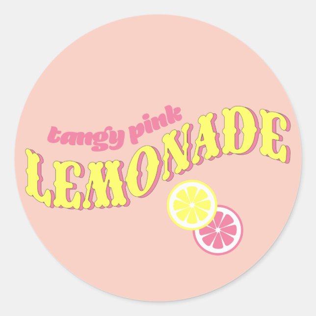 Pink Favor Classic Round Sticker (Front)