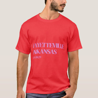 Pink Fayetteville Arkansas Est 1829 Oversized T-Shirt