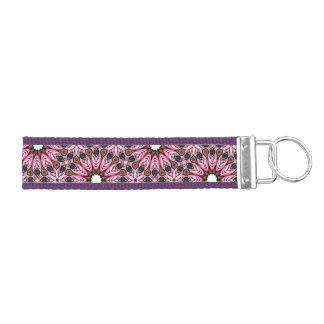 Pink Feather Wrist Keychain